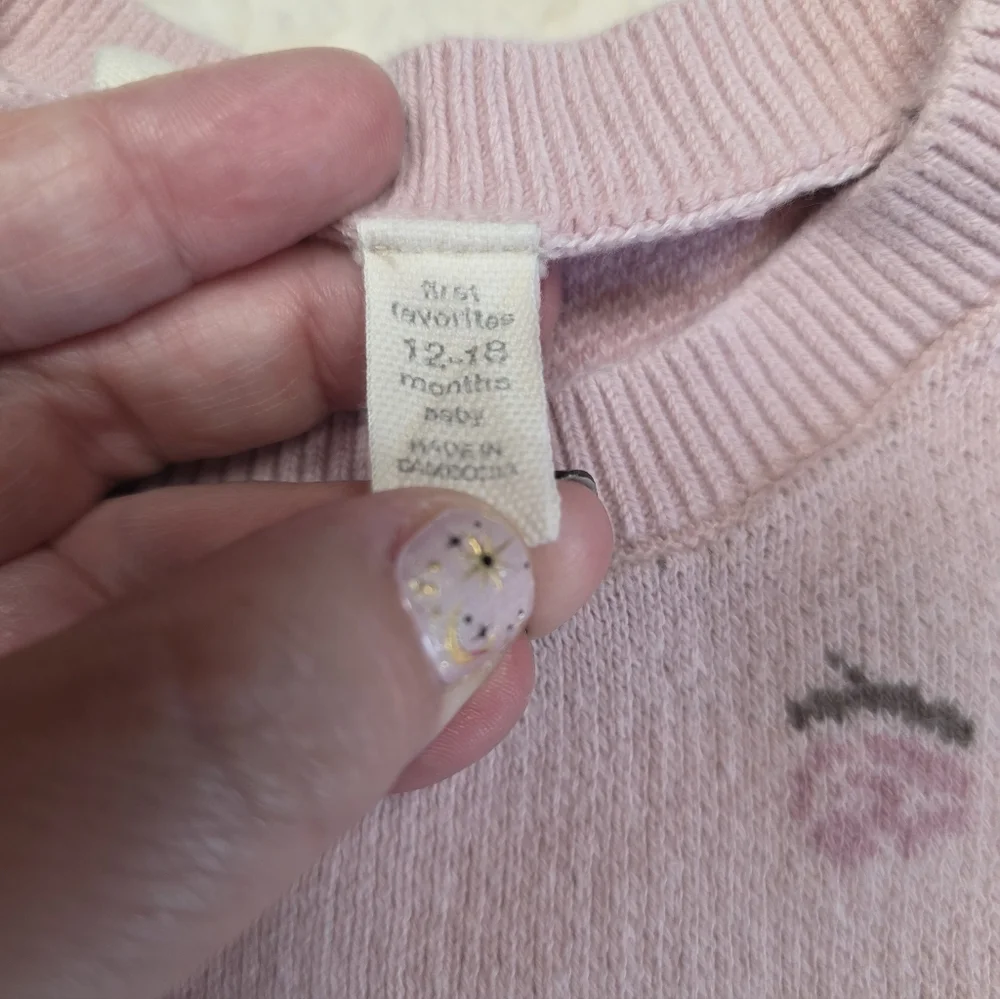 2 Gap Baby 100% Cotton Knit Sweaters 12-24M Bundle